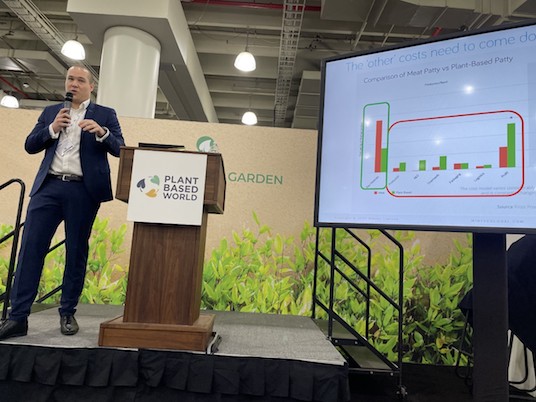 Marcel Goldenberg of Mintec Global speaking at the 2021 Plant Based World Conference & Expo