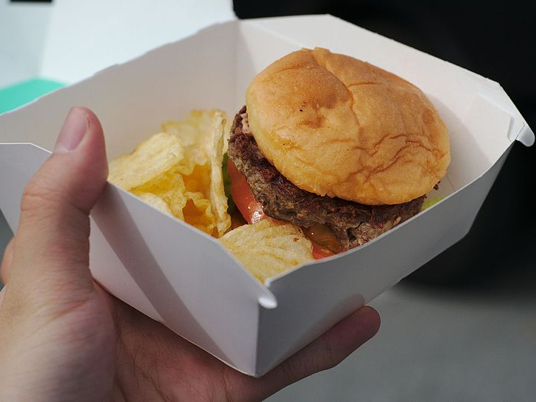 photo of quick service meat including impossible burger