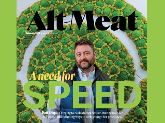 Matt Crisp on the cover of Alt-Meat February 2022