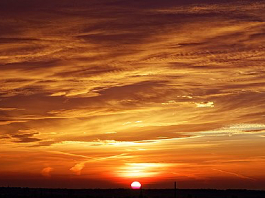 Photo of dawn breaking over London